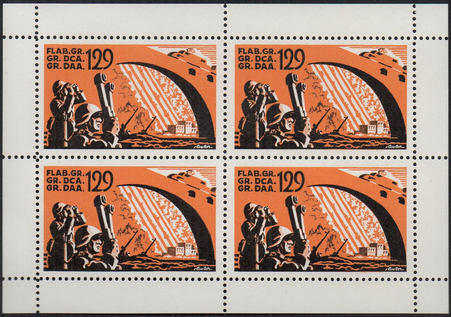 Schweiz Suisse Switzerland Soldatenmarken Eisenbahn Soldier Stamps Railway Flab. Gr.129.jpg